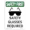 Signmission OSHA Sign, Glasses Required, 10in X 7in Aluminum, 7" W, 10" H, Portrait, OS-SF-A-710-V-11317 OS-SF-A-710-V-11317 - alternate 1